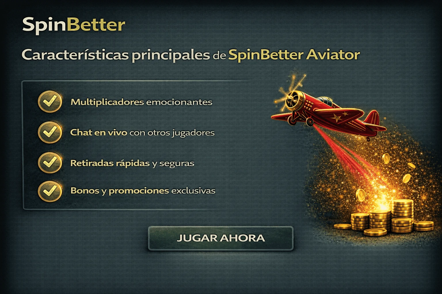 Características principales de SpinBetter Aviator