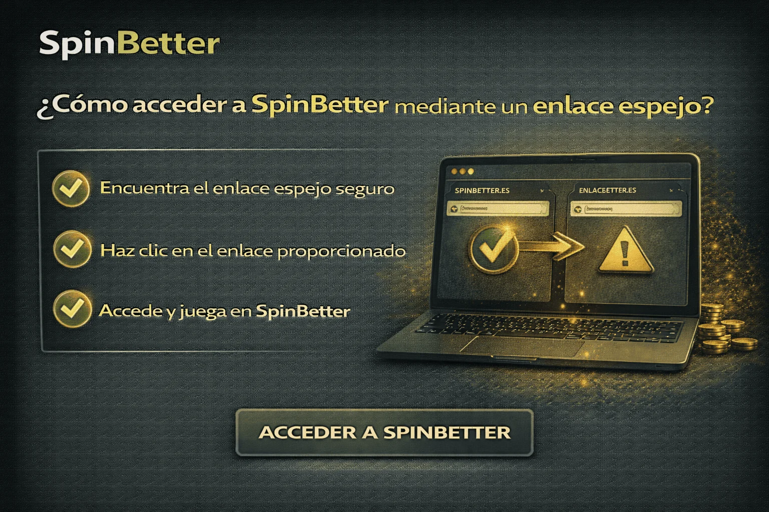 Cómo acceder a SpinBetter mediante un enlace espejo