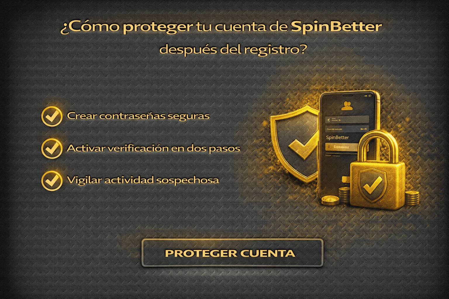 Cómo proteger tu cuenta de SpinBetter después del registro Cómo proteger tu cuenta de SpinBetter después del registro