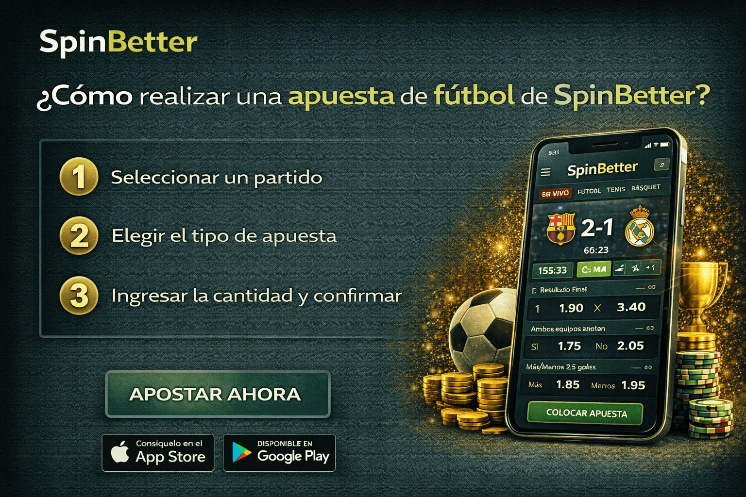 Cómo realizar una apuesta de fútbol de SpinBetter Cómo realizar una apuesta de fútbol de SpinBetter