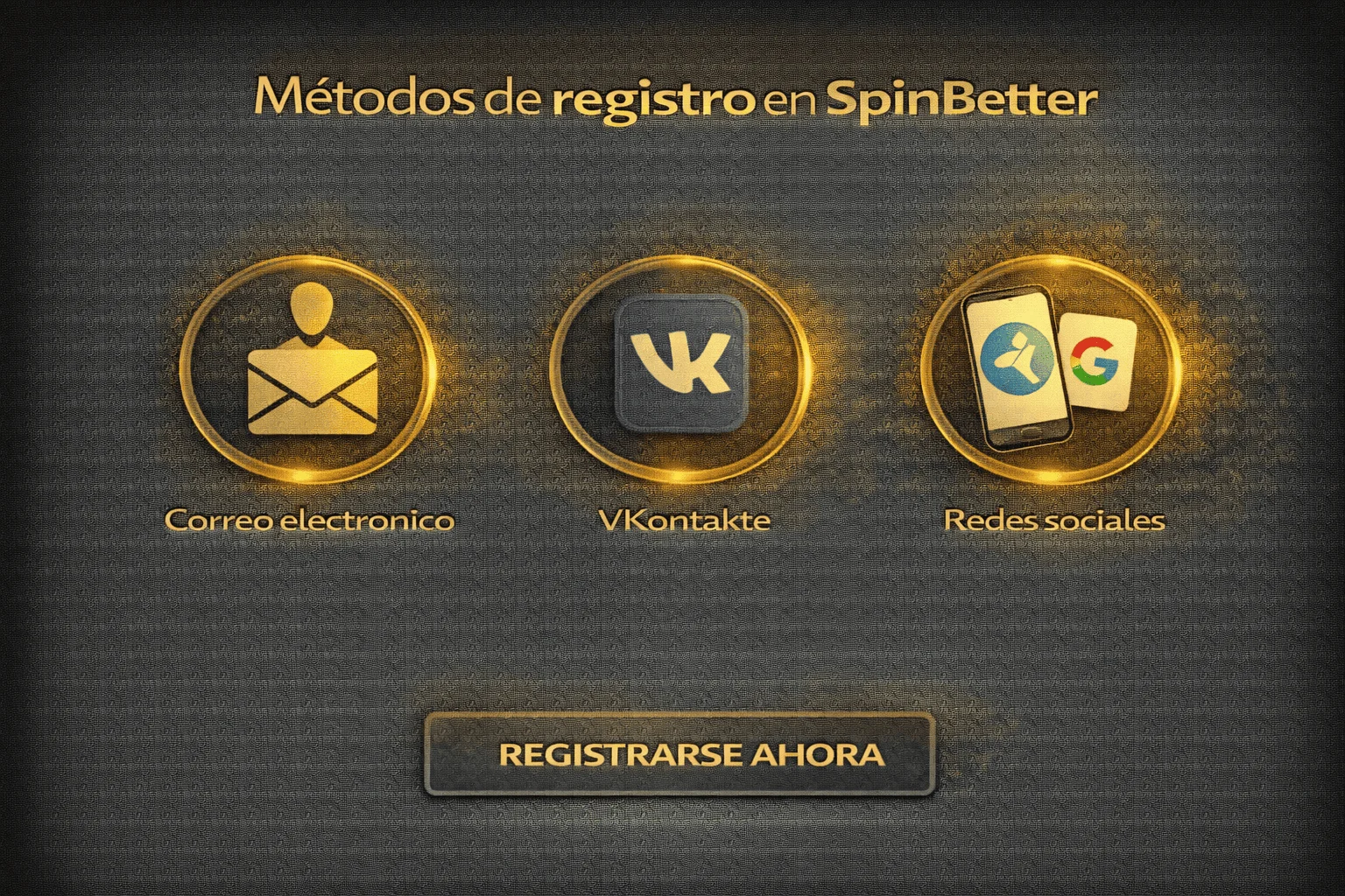 Métodos de registro en SpinBetter Métodos de registro en SpinBetter