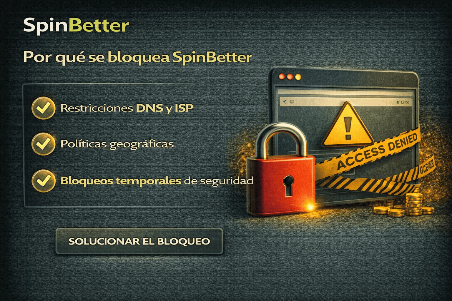Por qué se bloquea SpinBetter