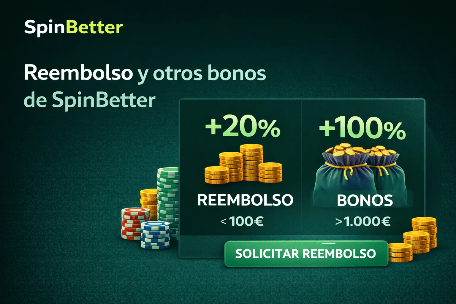Reembolso y otros bonos de SpinBetter